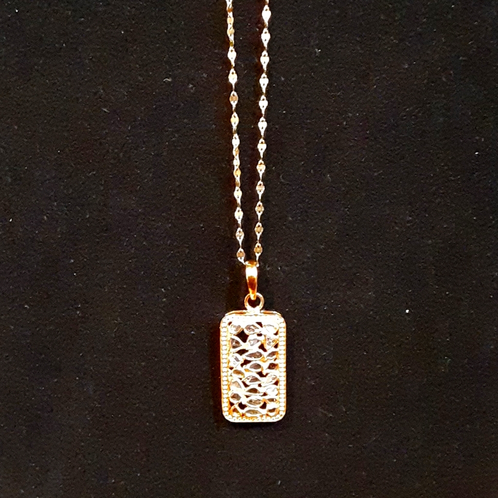 Polki Pendant 14kg & 10kyg Chain